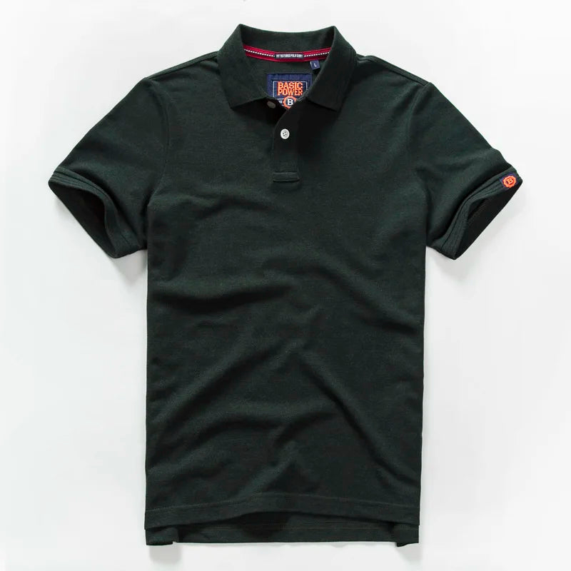 Summer Waed Ort Sve Men'S Irt Casual Vintage Brand Turn-Down Collar T-Irt Breathable Cotton Polyester Blend