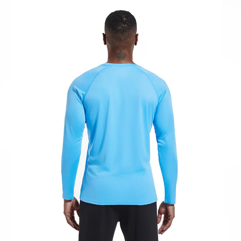 Men Long Sleeve t-Shirt Upf 50+ Sun Protection Shirts Tops Breathable Hiking Fishing t-Shirts Casual Tees Man Clothes Streetwear