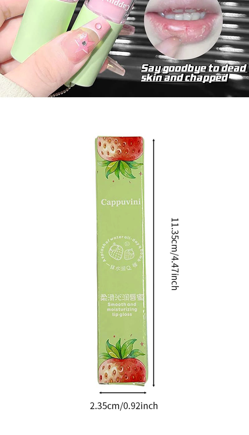Cappuvini Lip Balm Water Light Moisturizing Hydrating Anti-Wrinkle Lip Care Korean Style Plump Lips Low Price Mirror Type Unisex Winter Essential