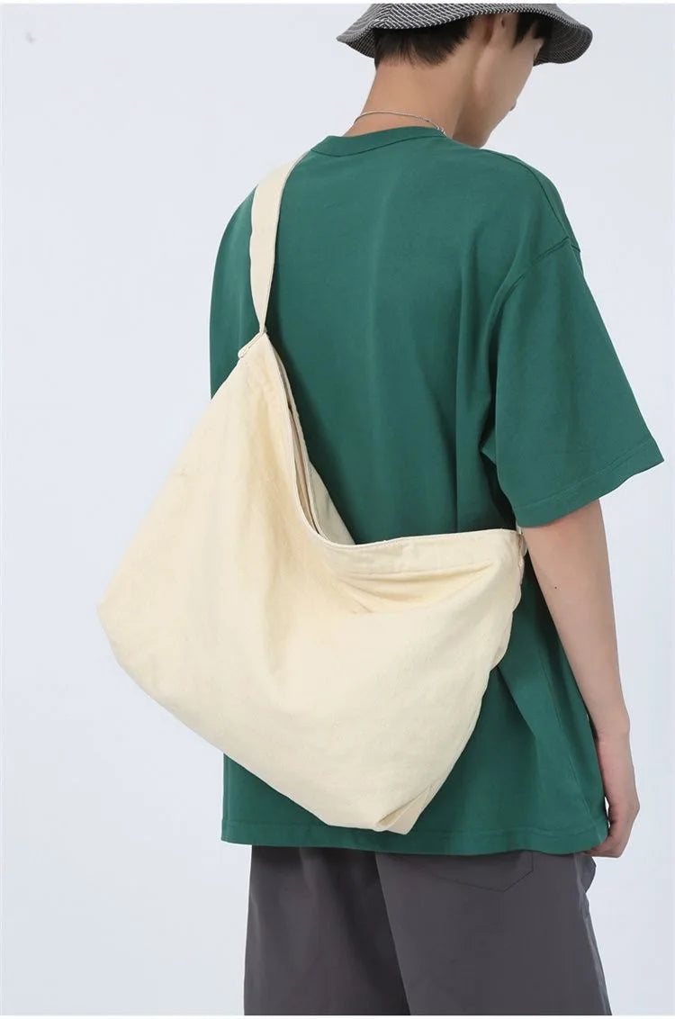 2026 Spring New Season Japanese Style Messenger Bag Made of Canvas Free Shipping Thickened Sturdy Retro Men Bag