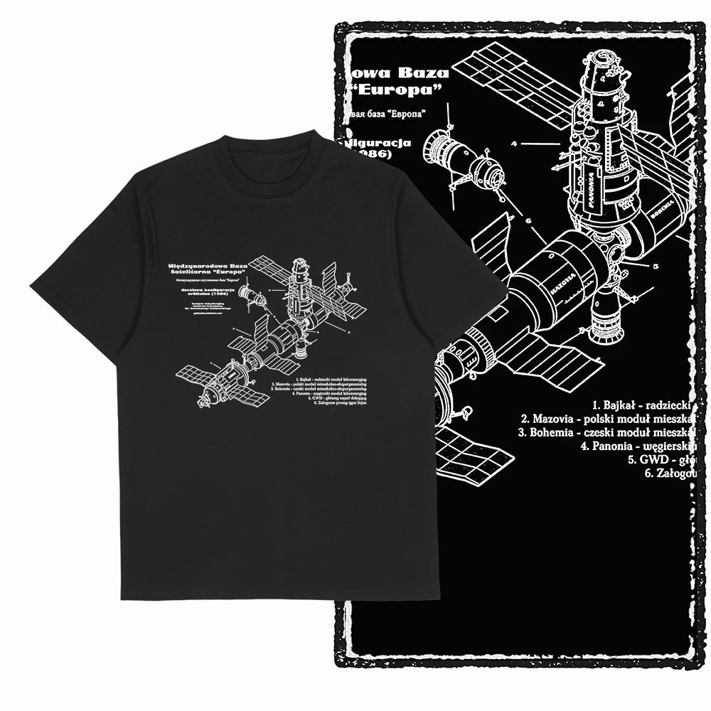 The Coolmind Men's 100% Cotton Astronaut Graphic T-Shirt - Black