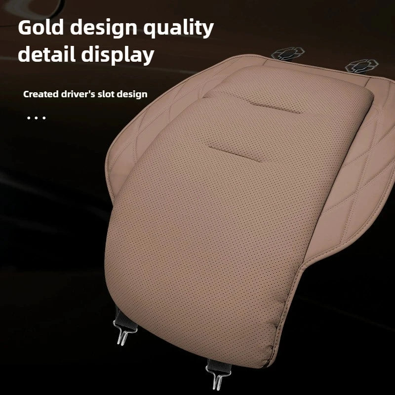 Car Seat Cushion New Waist Cushion for Most Cars Breathable and Ventilated Nappa Leather All Season Seat Cushion