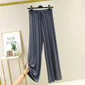 AINICEXIN Women's Wide Leg Pants - High Waist Casual Modal Trousers