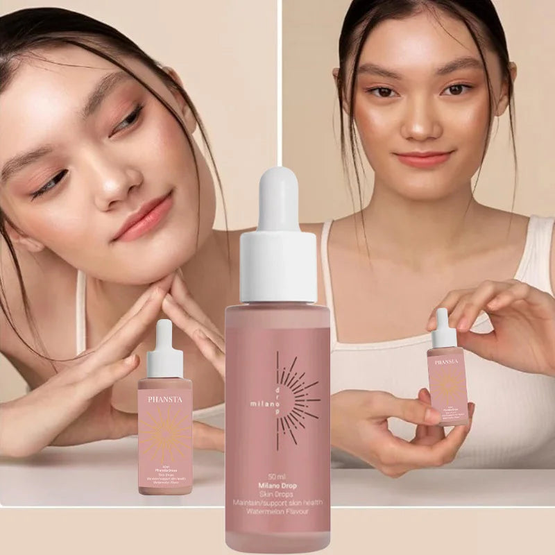 Self Tanning Drops Natural Herbal Enhance Skin Melanin Liquid Bronzer Tanner Body Face Prevent Sunburn Sunless Tanning Products