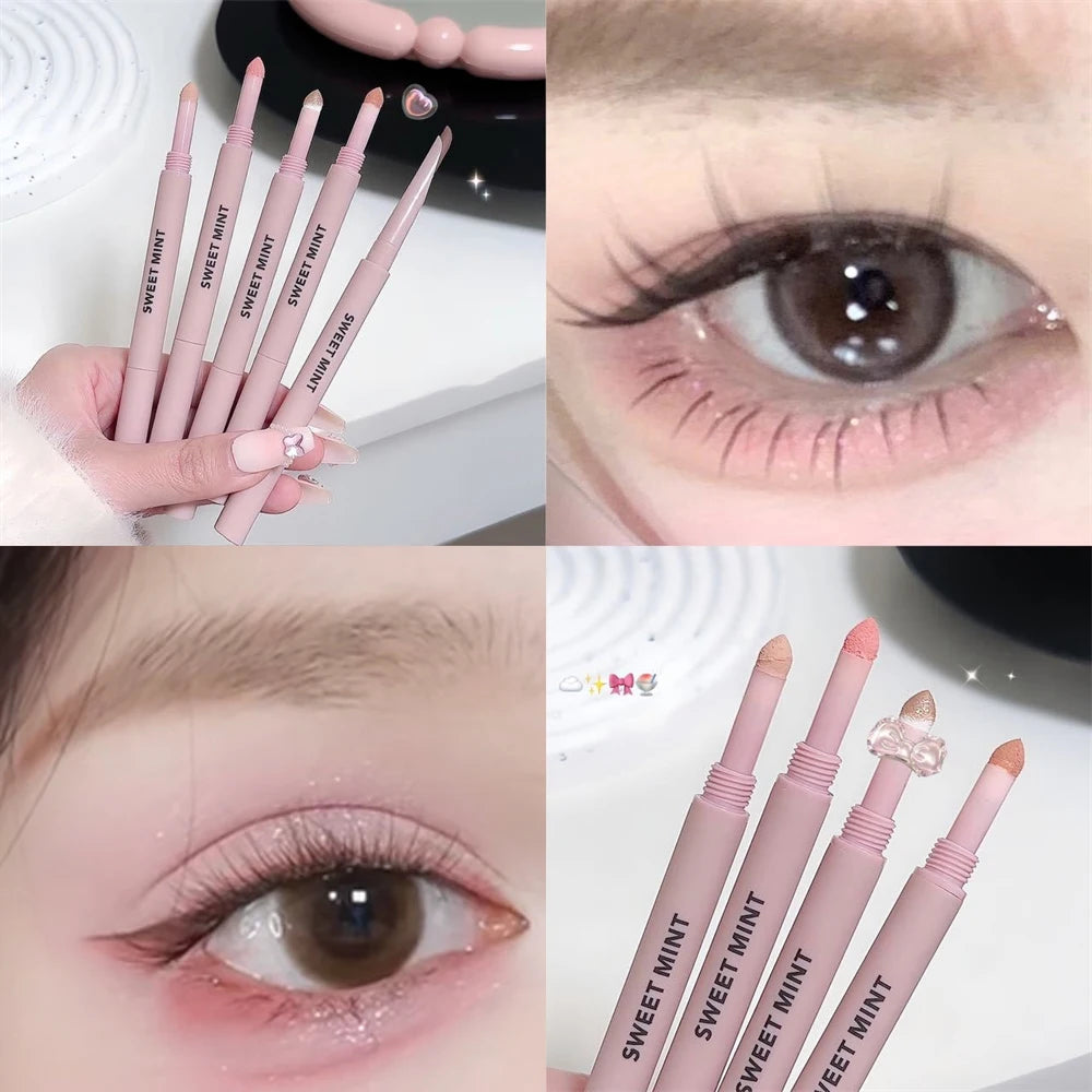 Double-end Lying Silkworm Eyeliner Pencil Diamond Glitter Matte Aegyosal Pen Brightening Cream Shadow Highligher Eye Makeup
