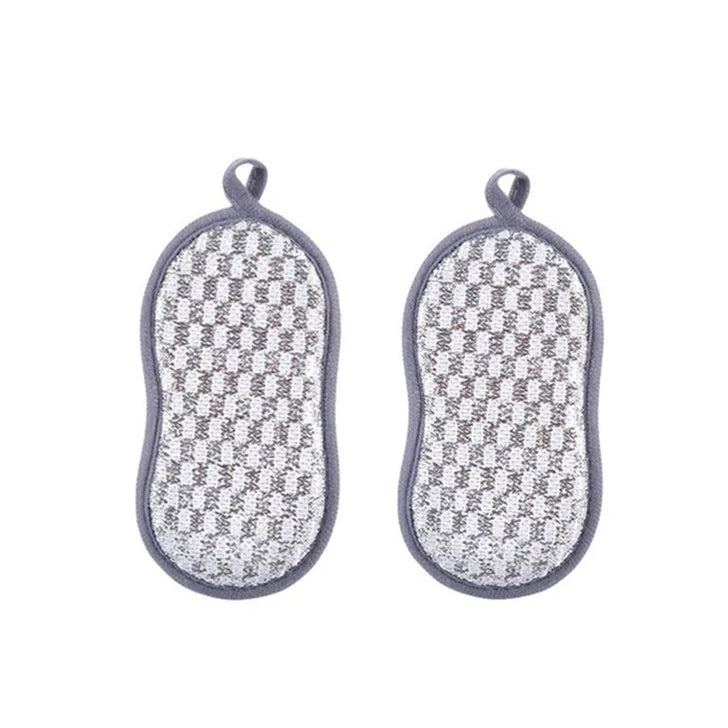 Esponja de limpieza de cocina, esponja de doble cara, estropajos para lavar platos, estropajo, paño de cocina, herramientas de limpieza de cocina