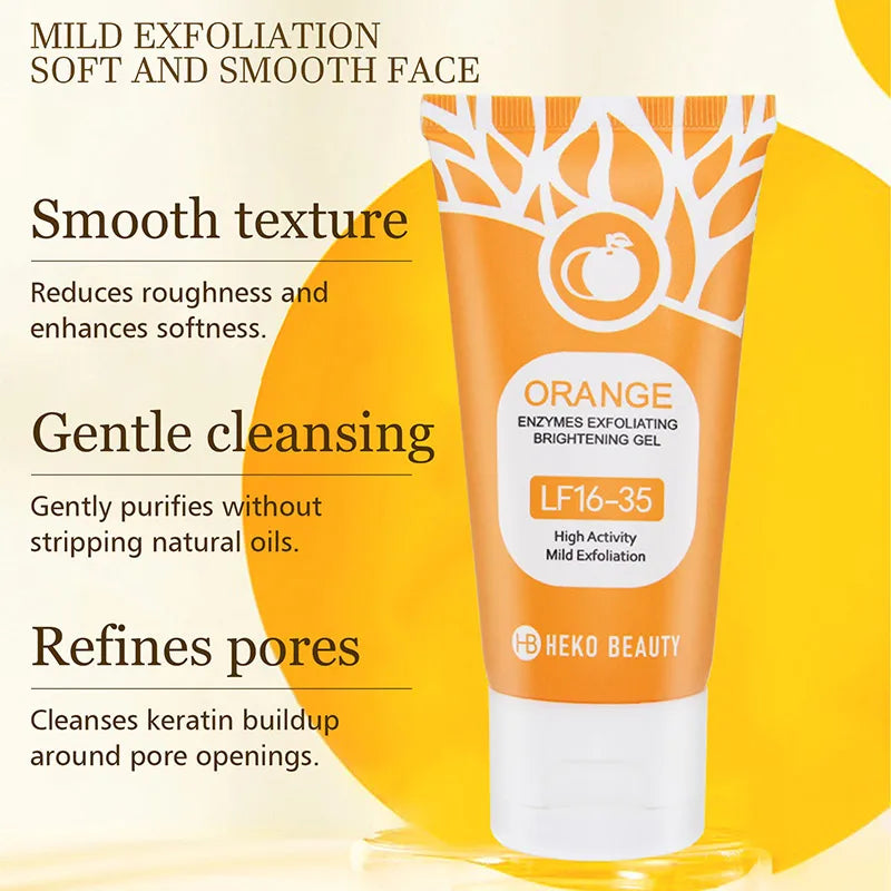 Orange Extract Exfoliating Peeling Gel Niacinamide Vitamin C Gentle Non-irritating Hydrate Nourish Dry Skin Daily Skincare