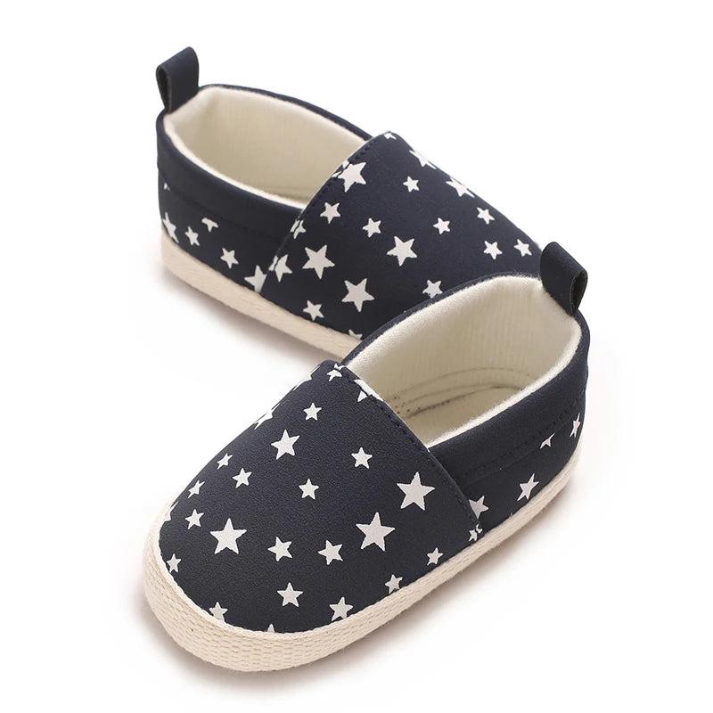 Little Star Baptismal Baby Casual Flat Shoes Spring Autumn Soft Walking Shoes For Infant Toddler 0-18 Months