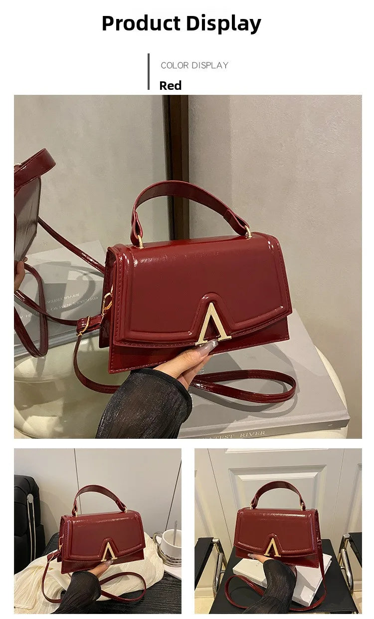 Candy Colored Minimalist Crossbody Shoulder Bag - PU Leather
