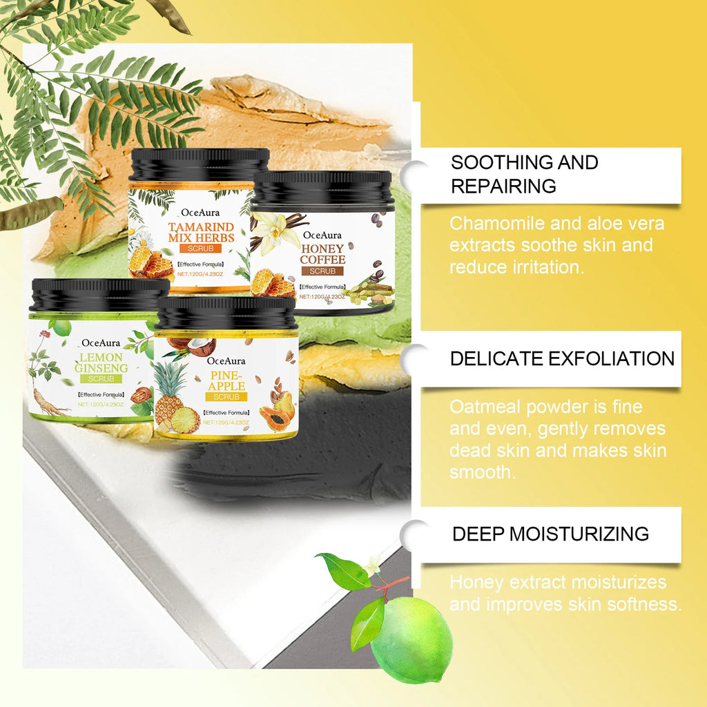 Body Scrub Cream for Bath Shower Deep Cleaning Whitening Exfoliation Chicken Skin Removal Melanin Repair Brighten Peeling Lotion