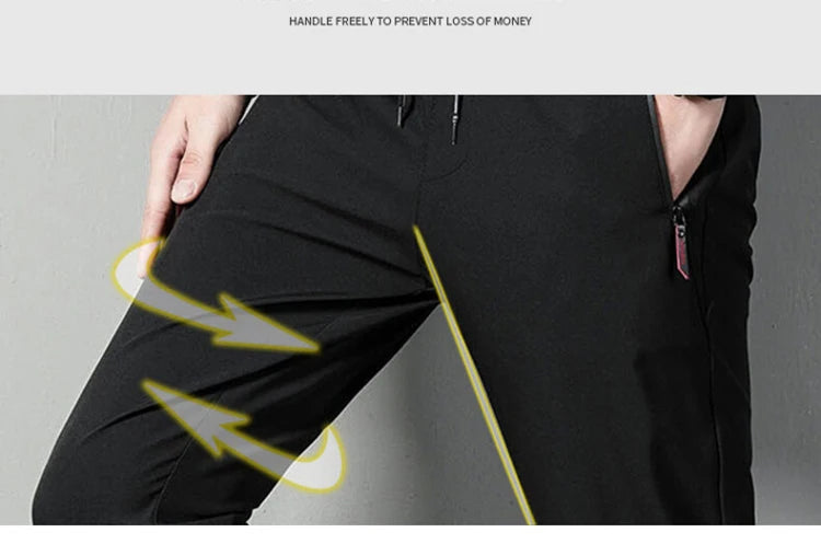 Men's Casual Pants Straight Slim Fit Elastic Waist Jogger Korean Classic Blue Black Gray Male Brand Trousers Plus Size 4XL 5XL