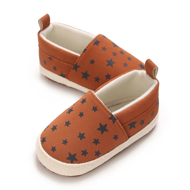 Little Star Baptismal Baby Casual Flat Shoes Spring Autumn Soft Walking Shoes For Infant Toddler 0-18 Months
