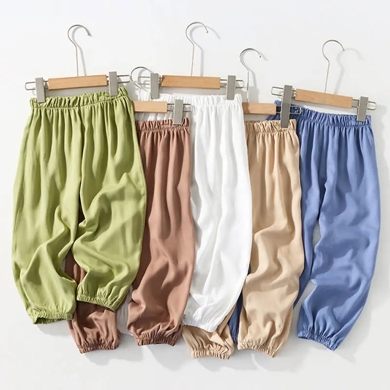 V-TREE Kids Ice Silk Bloomers - Unisex Mosquito-Proof Jogger Pants