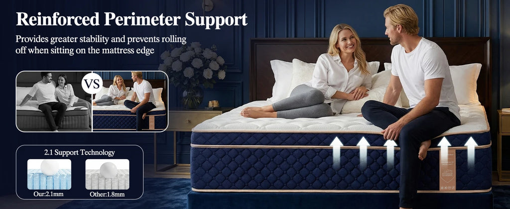 12"14"16" Full Queen King Size Hybrid Mattress in a Box with Gel Memory Foam Mattresses Medium Firm Motion Isolation