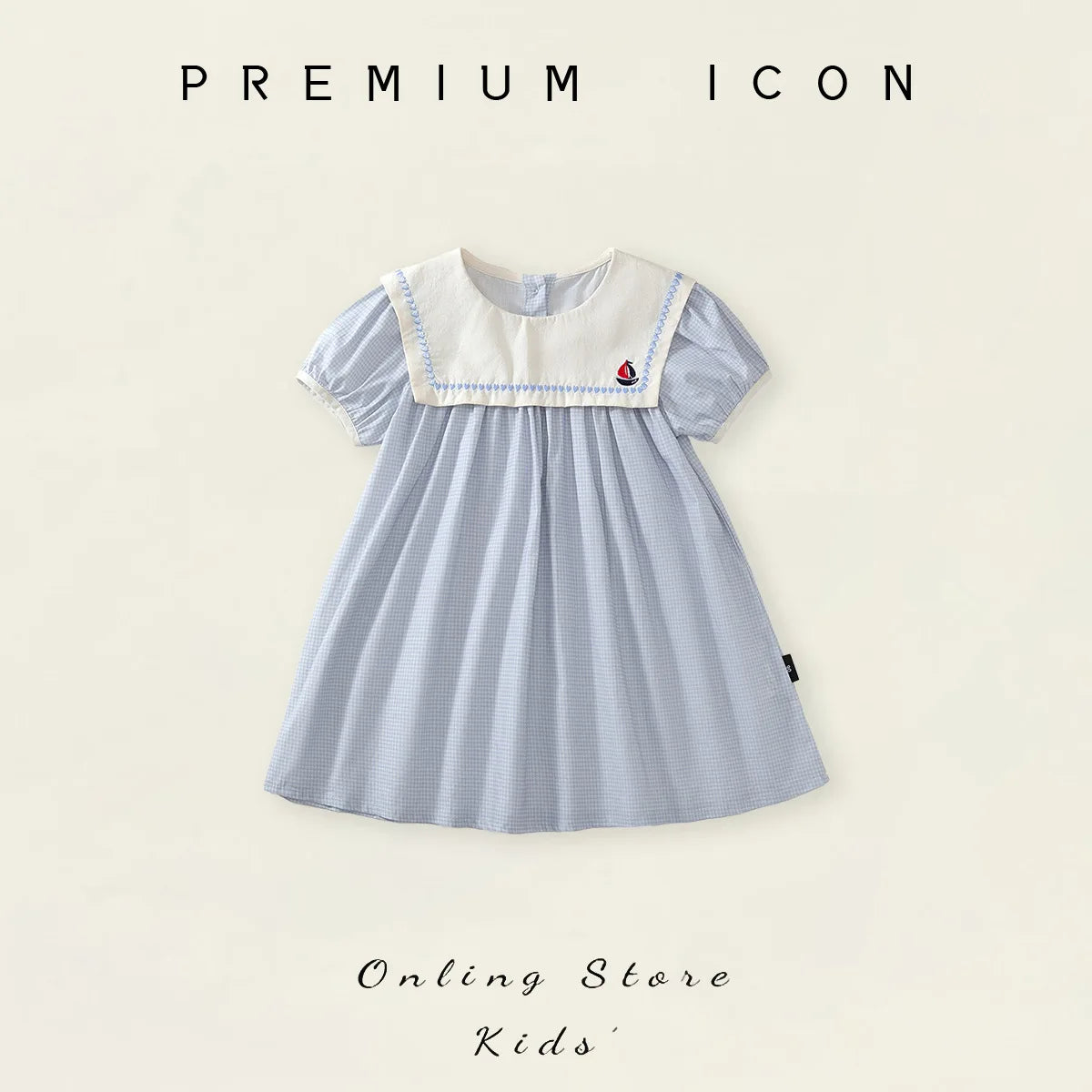 Children Girl Vintage Dress Spring Autumn Lace Turn Down Collar 2-8Y Princess Dress Fragment Flower Long Sleeve Baby Girls Dress