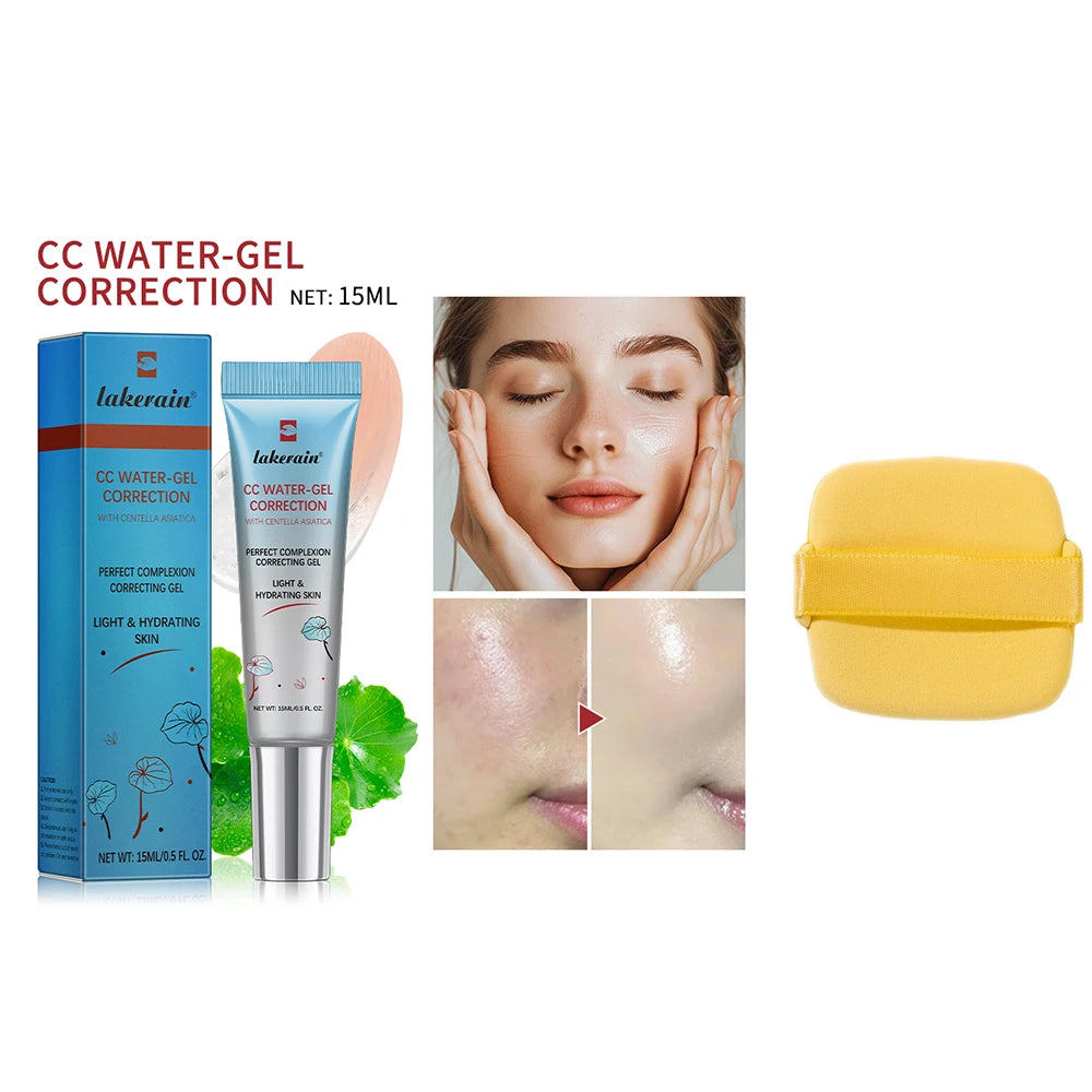 Color Changing CC Cream Foundation With Centella Korean High Coverage For Face Base Makeup For All Skin Types 3Pcs