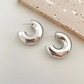 Vintage Chunky Dome Drop Earrings For Women Gold Plated Stainless Steel Thick Teardrop Earring Statement Wedding Jewelry Gifts