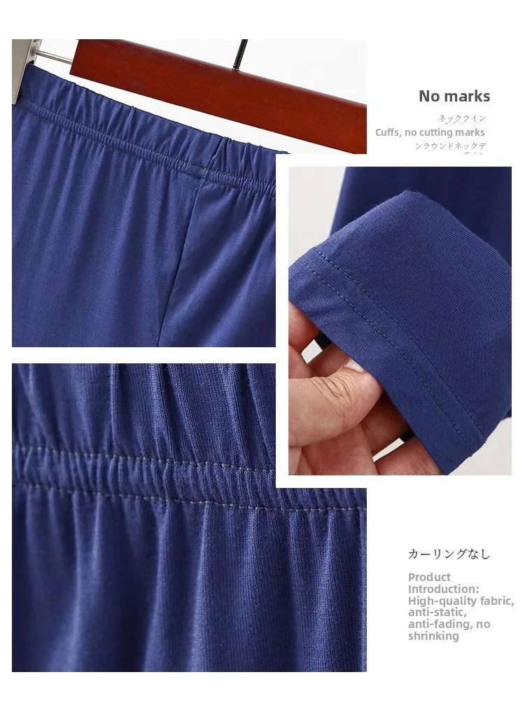 Women's High-Waist Modal Leggings - Stretchy Knit Trousers