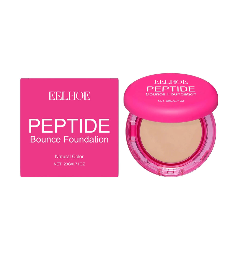 Peptide Bounce Foundation Deeply Hydrates Dry Skin Evens Complexion Fast Application Non Sticky Smooth Finish Long Lasting Natural Coverage Flawless Face Foundation
