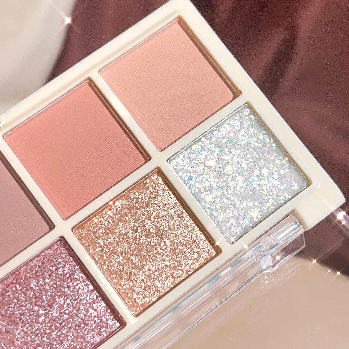 10-color eyeshadow palette matte, soft milk tea tone, soft, low saturation natural makeup, daily contouring makeup