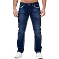 Straight Jeans Men Washed No Hole Jean Spring Summer Boyfriend Jeans Streetwear Loose Cacual Designer Long Denim Pants Trousers