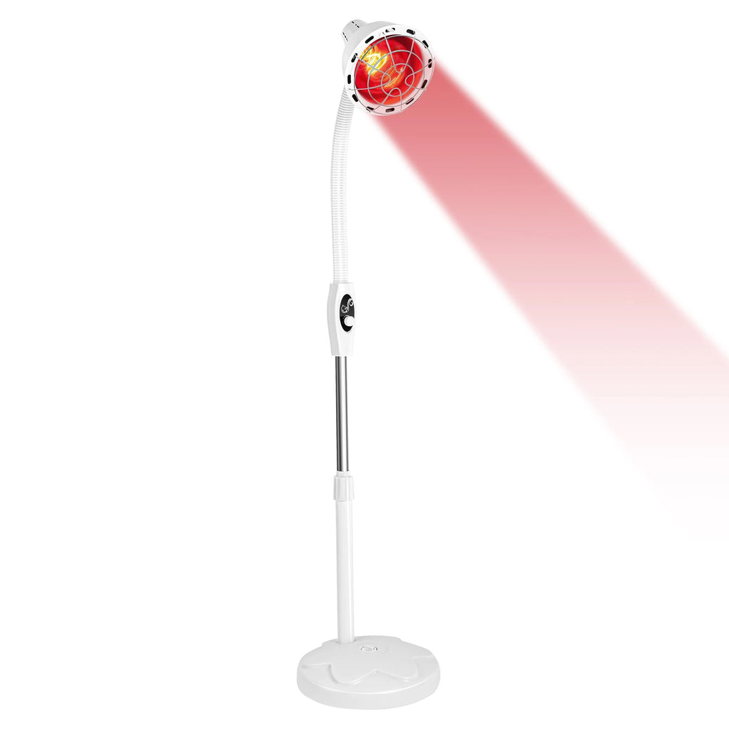 275W Adjustable Infrared Heat Lamp for Muscle&Joint Pain Relief, 360° Rotatable Infrared Baking Light, 0-115℃ Temp Control