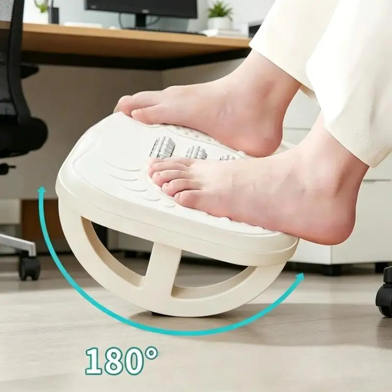 Adjustable Ergonomic Under Desk Footrest with Massage Roller Comfort Relief for Office Home Working
