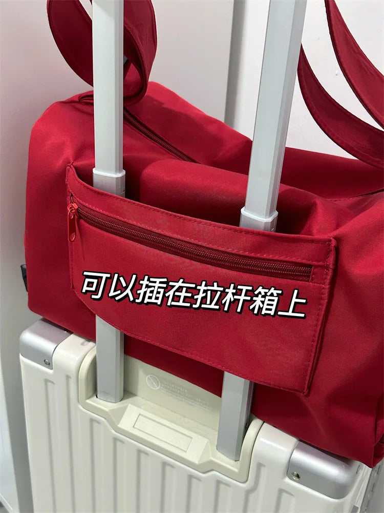 2026 New Women Large Capacity Canvas Crossbody Travel Tote Bag Casual Shoulder Messenger Bag Sports Yoga Satchel Handbags Female