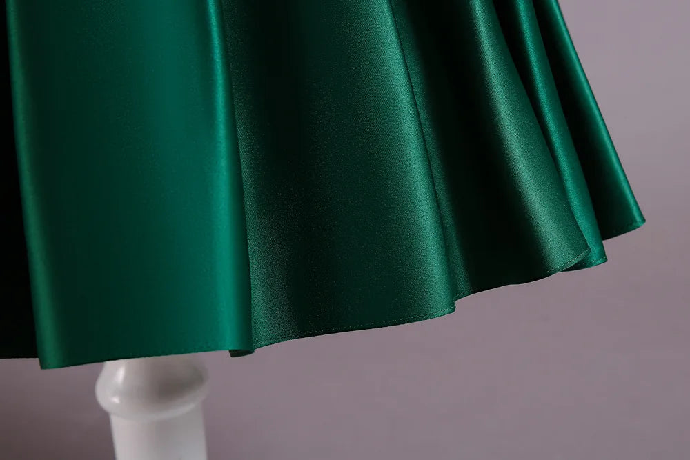 Golden Bow Satin Girls Dress For Weddings Party Children's Pageant Ball Gown Kids Formal Evening Clothing 2-8 10 Years