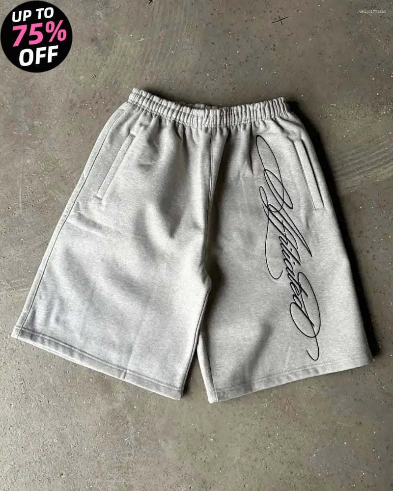Baggy Sports Jogging Summer Casual Basketball Y2K Harajuku Street Fashion Acrylic Knit High Waist Capri Shorts for Men and Women