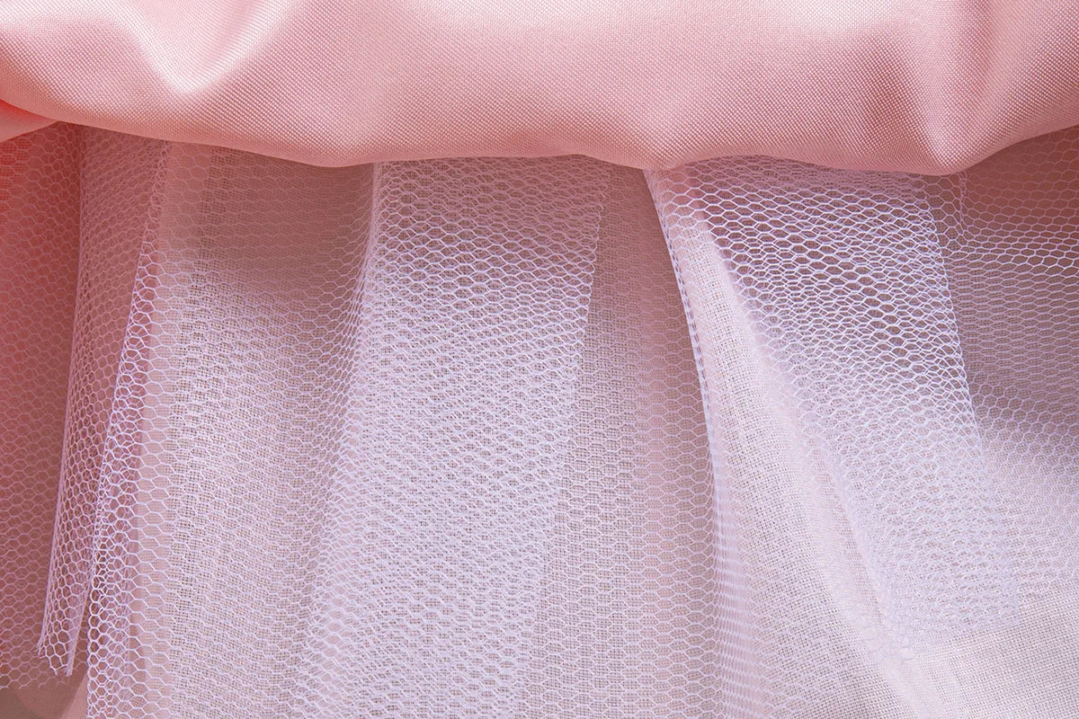 HETISO Pearls Bowknot Kids Girls Dresses Summer Tulle Vintage Elegant Princess Party Gown Children's Gift