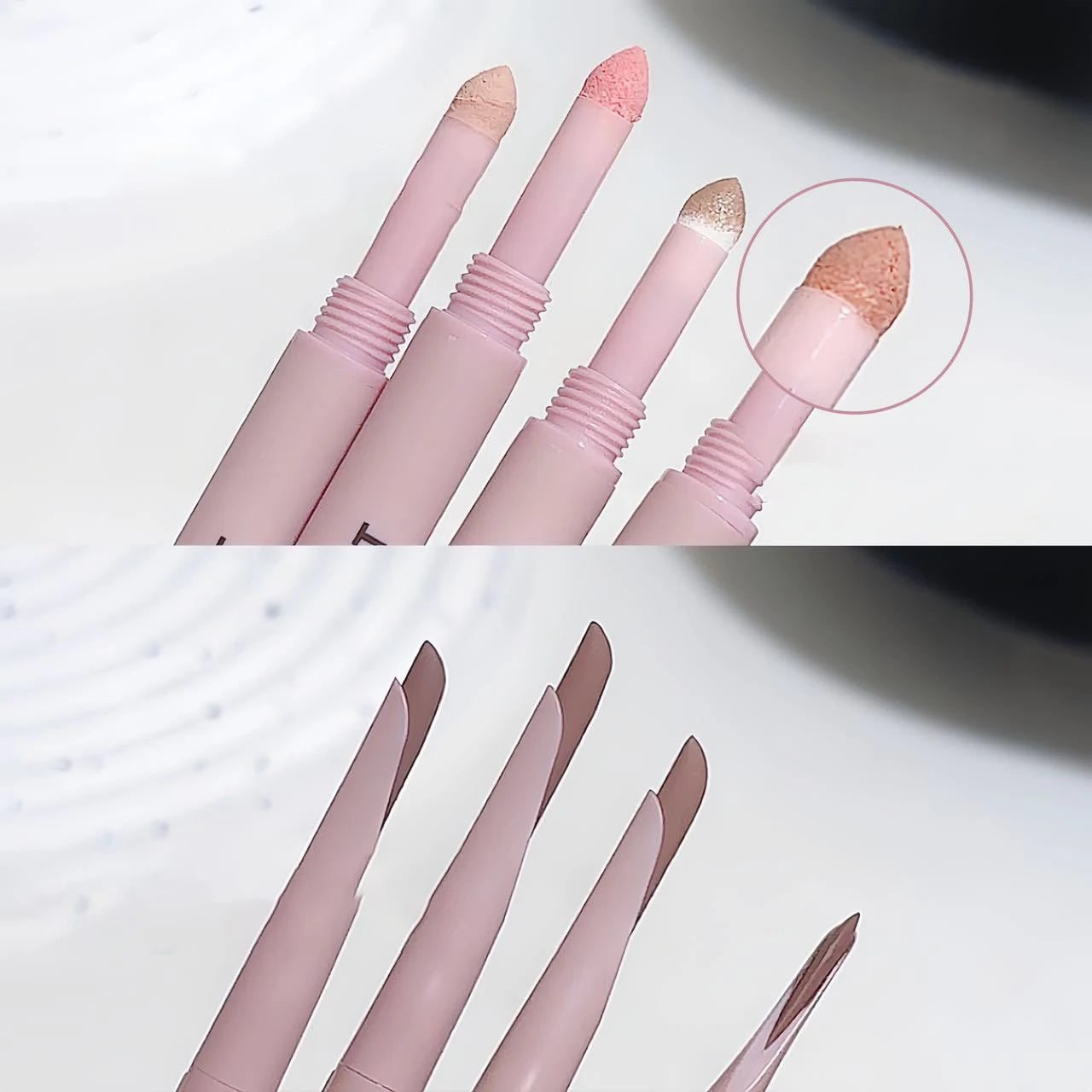 Sweetmint Meniscus Double-Ended Silkworm Eyeliner Shadow Highlight Naturally Brightening Long-Lasting Eye Makeup Two-In-One