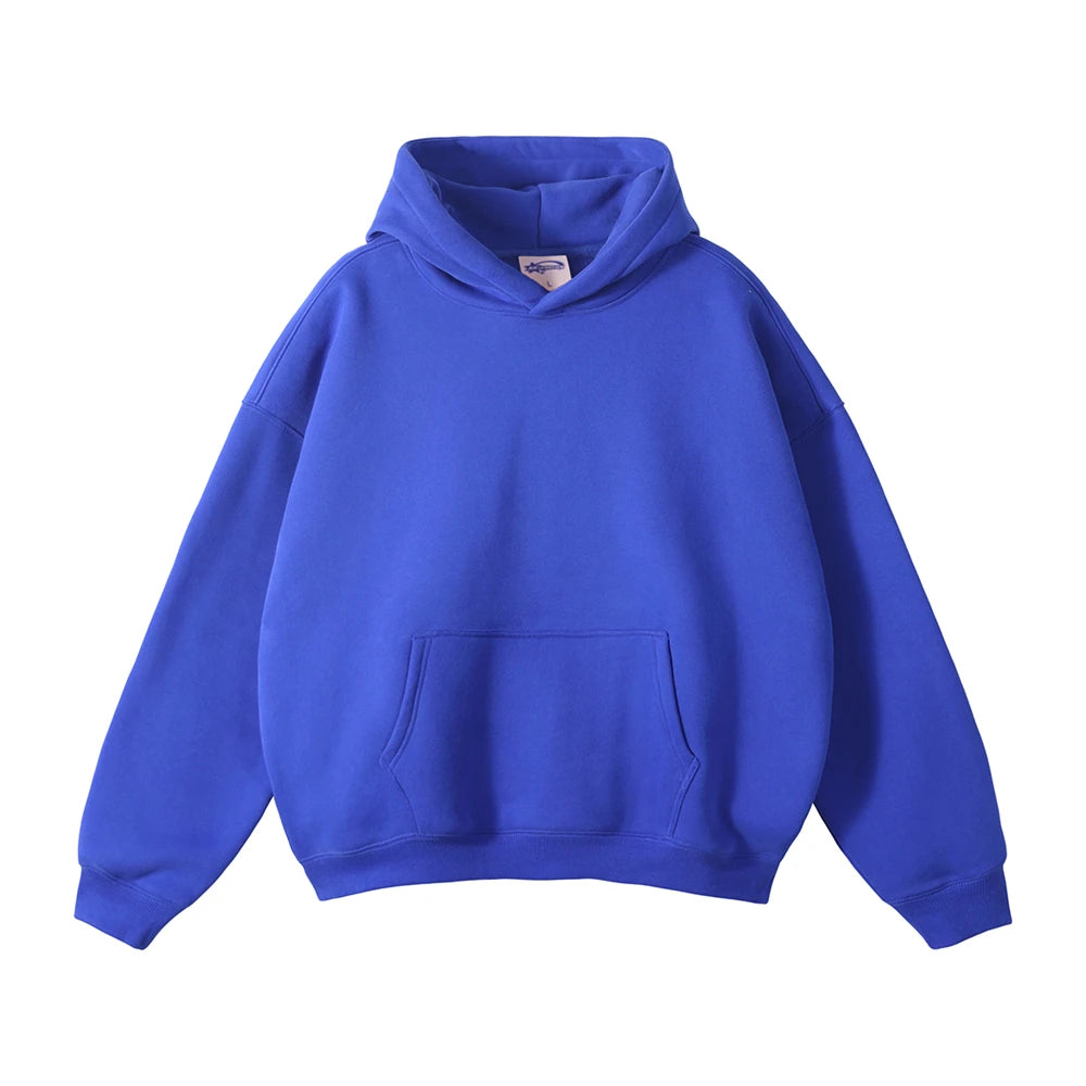 ZODF Men's Unisex Fleece Hoodie - 350gsm Oversized Winter Sweatshirt