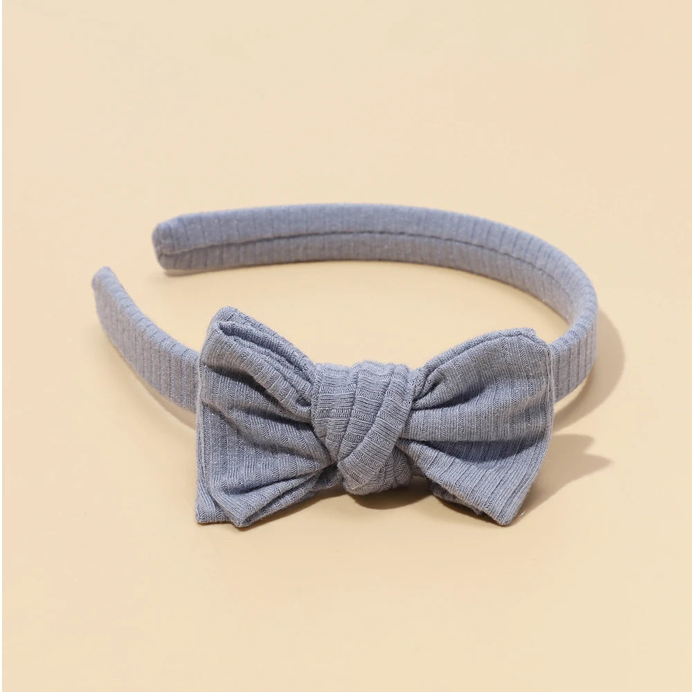 Baby Headband Solid Color Hair Hoop With Soft Atmospheric Bow For Newborns And Toddlers