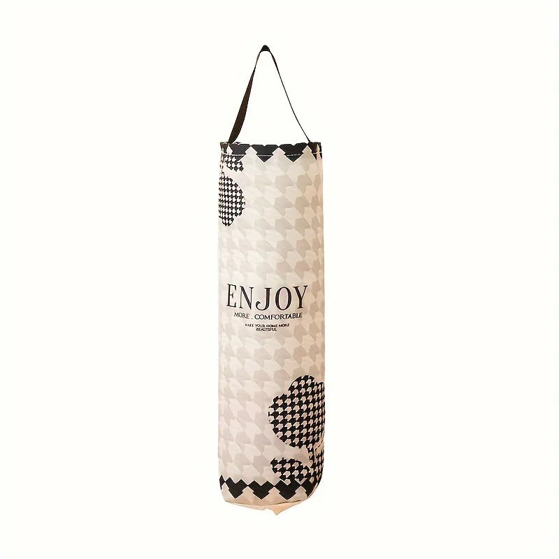 1 bolsa de almacenamiento de basura, artefacto de almacenamiento de cocina montado en la pared, bolsa colgante para almacenamiento de bolsas de plástico de basura, clasificación de artículos varios