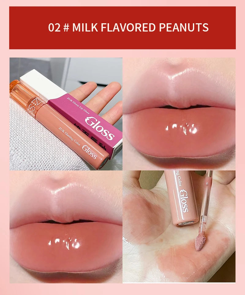 Glassy Watery Mirror Lip Gloss - Moisturizing & Glowing, for Plump Hydrated Lips, Affordable