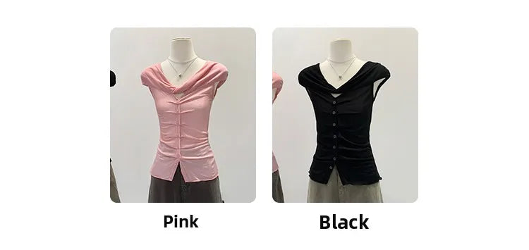 Lace V-Neck Sleeveless T-Shirt Women's Korean Style Spring New High-End Feeling Top Comfortable Breathable Pure Color Spring