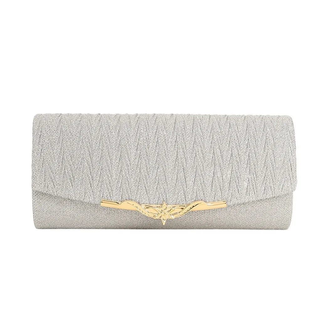 Rectangular Evening Bag Shimmer Crossbody Clutch Shimmer Fabric Clutch Elegant Evening Bag For Evening Party Social Gathering
