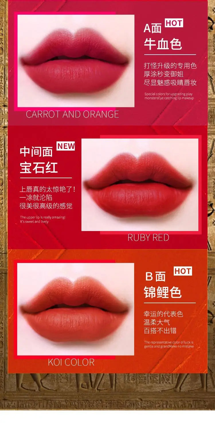 AGAG Magic 6 Colors Lipstick Double Tube Mist Waterproof Non-stick Cup Moisturizing Easy To Use Long-lasting Cosmetics Makeup
