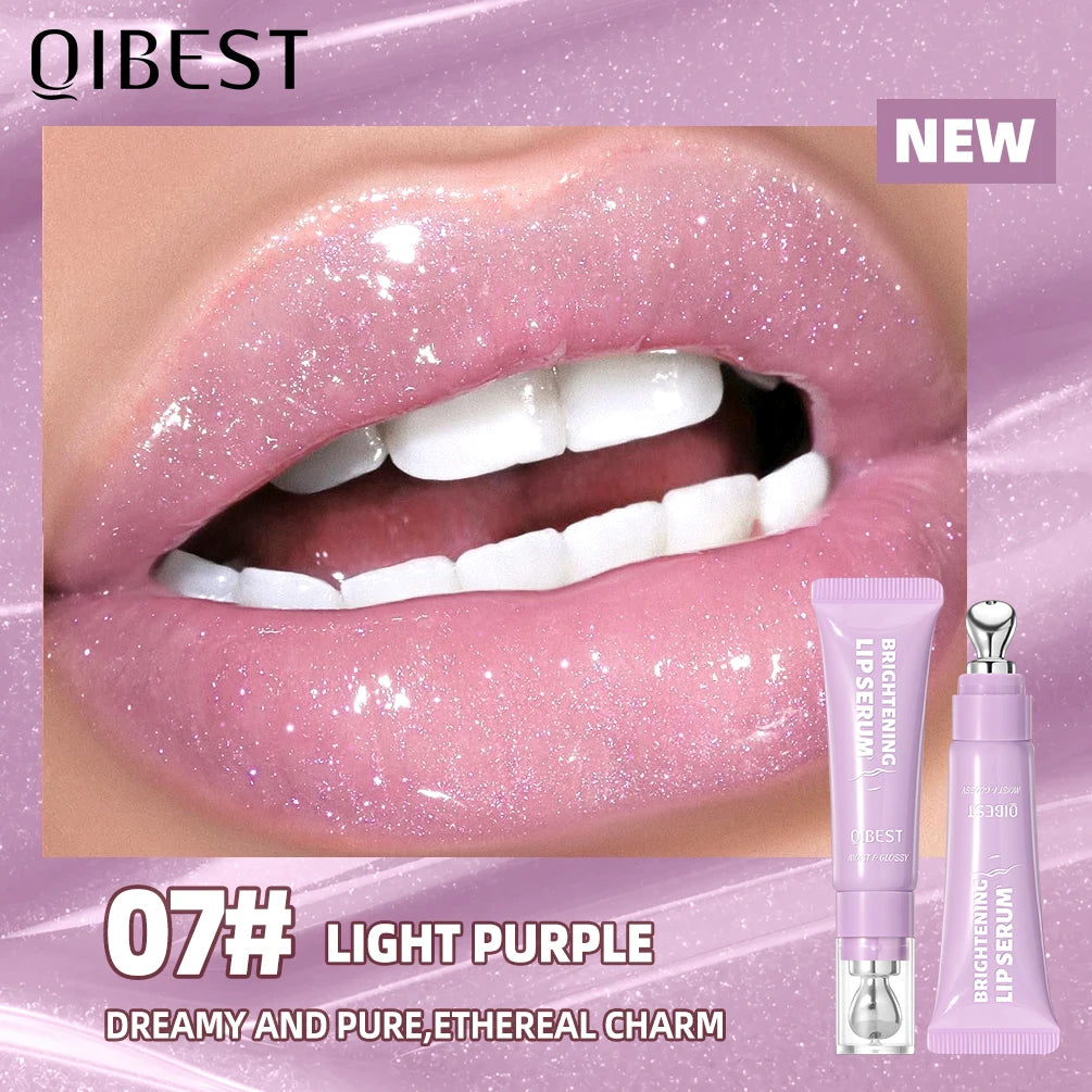 QIBEST Mirror Pearl Watery Crystal Jelly Lipgloss Lasting Moisturizing Lipstick Shine Glitter Lip Glaze Non Stick Cup Lip Makeup