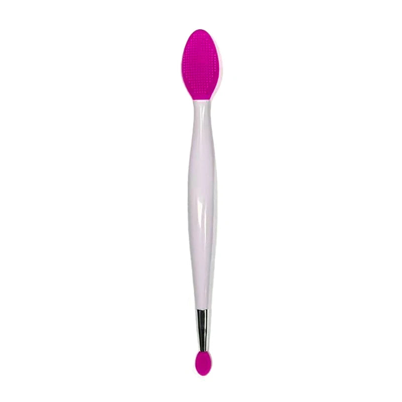Double-headed Silicone Brush Skin Care Lip Exfoliating Facial Cleansing Face Scrub Nose Clean Brush Lipstick Lip Balm Applicator