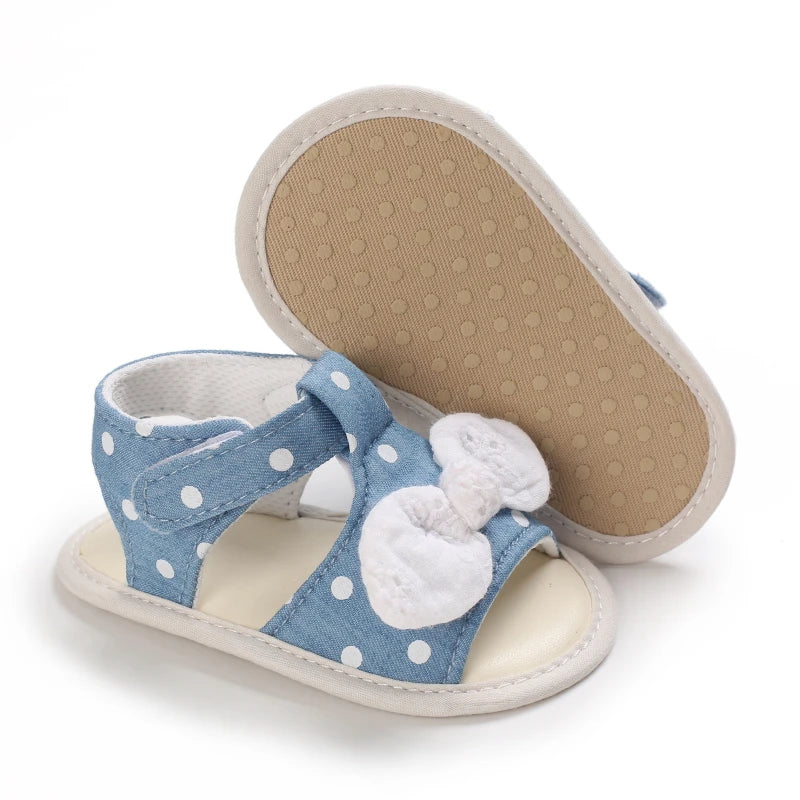 Baby Girl Summer Sandals 0-1 Year Cute Bow First Walker Soft Comfortable Newborn