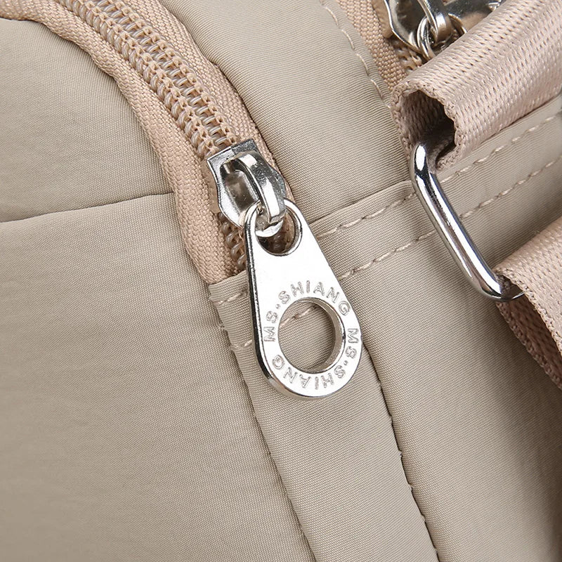 Women Crossbody Bag Lightweight Nylon Shoulder Bag Wide Adjustable Strap Phone Pocket Casual Daily Commute Outdoor Shopping Bag