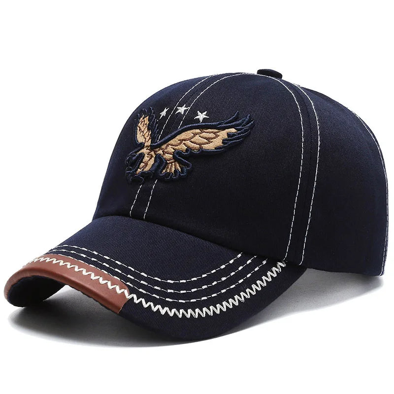 Hats Men'S And Women'S'S Four-Season Shade Baseball Cap Eagle Embroidery Korean Version Trendy Casual Couple Sunscreen Sun Hat