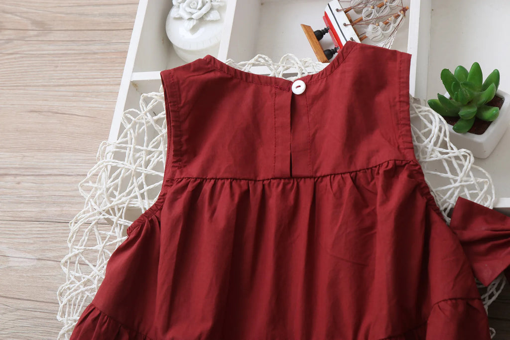 Embroidery Little Flower dresses for Girls clothes Summer Cotton Vest Dress Children's 2026 New