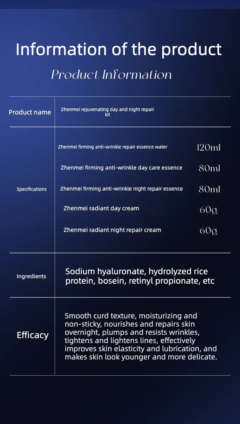 Polypeptide Moisturizing Anti-Wrinkle Set Reduces Fine Lines Repairs Skin Hydrates Brightens Anti-Aging Firming Skin care