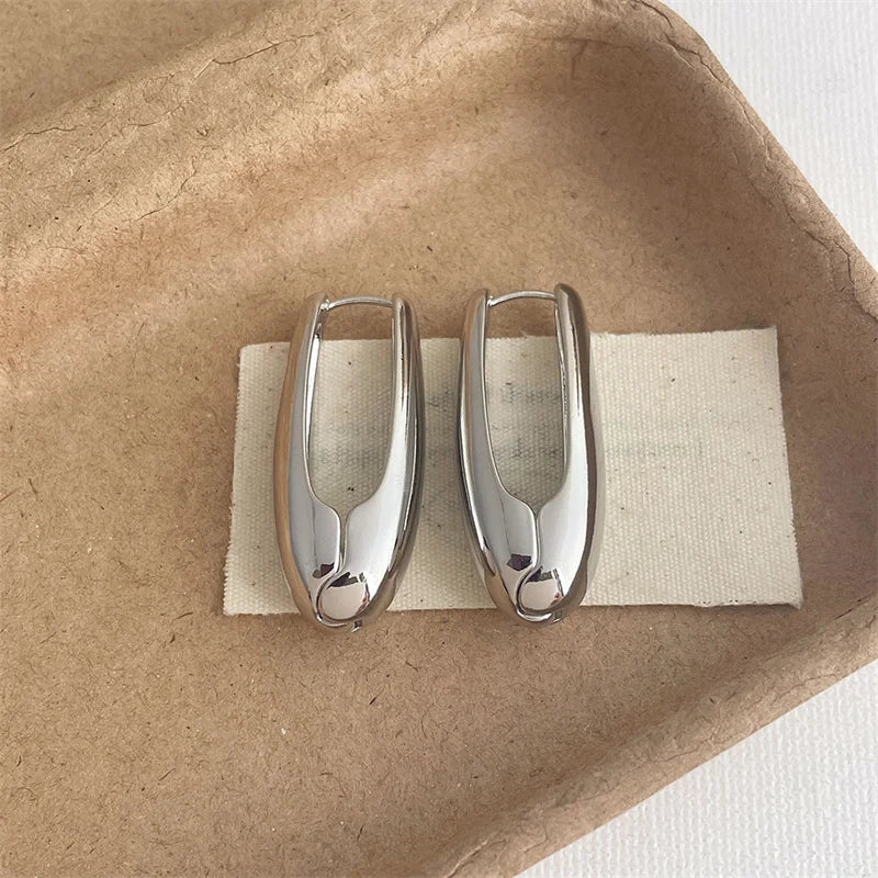 Trending French Metal Sunflower Hoop Earring Texture Elegant Geometry Cheap Earrings Female Fashion Jewelry Woman New