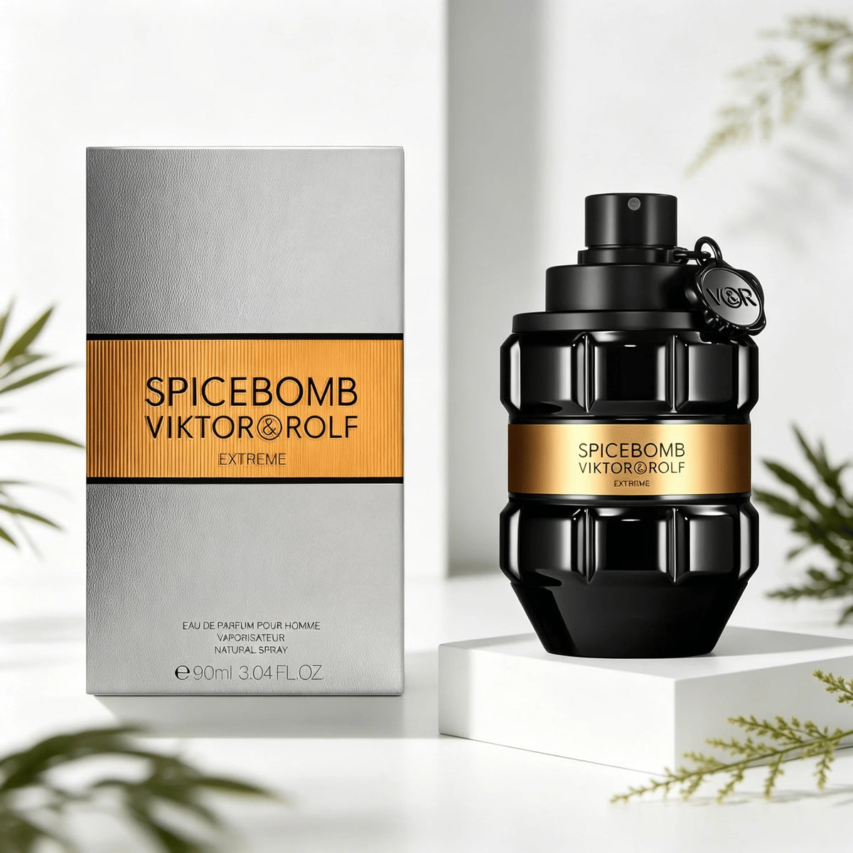 VIKTOR&ROLF Spice Extreme Men EDP Perfume 90ml With Gift Box Long Lasting Rich Spicy Tobacco Woody Scent Black Luxury Bottle Fragrance Gift for Men