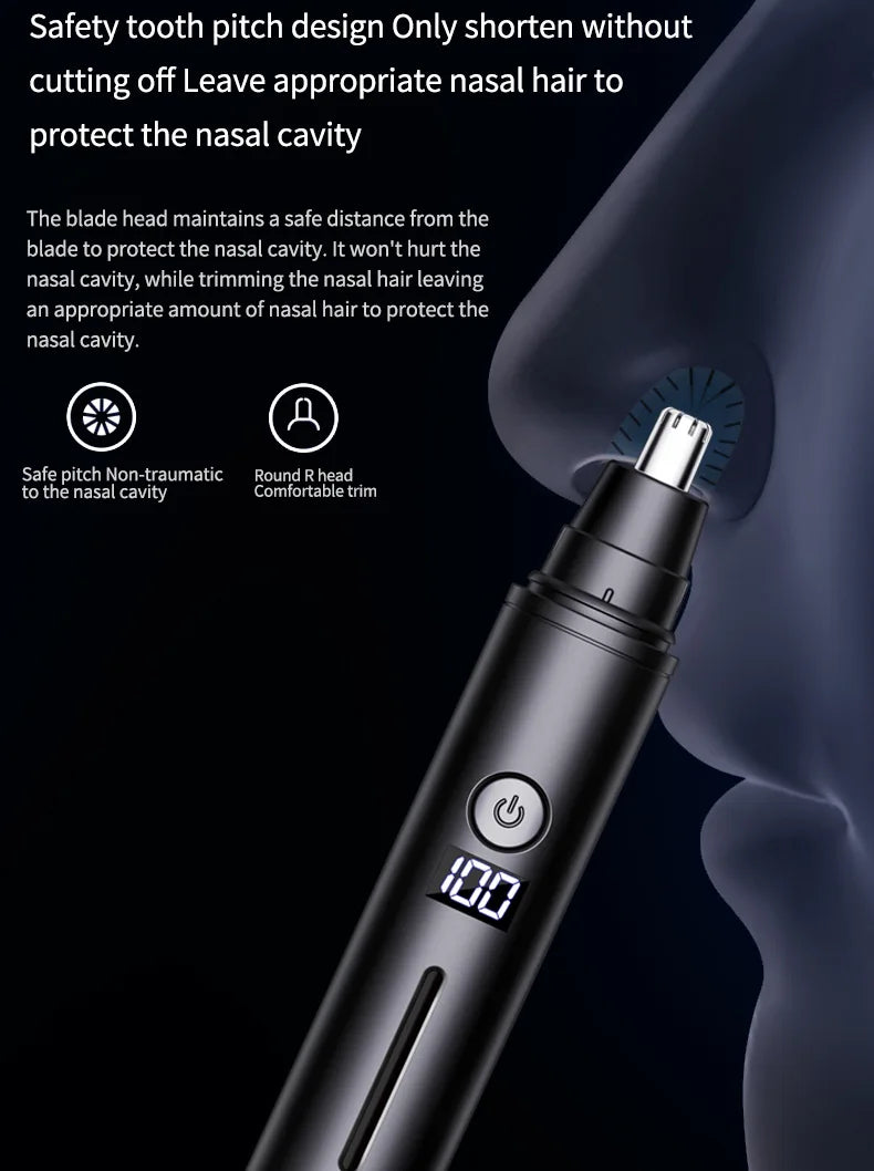 Mini Pocket Nose Hair Trimmer Painless Clipper Nose Ears Hair Eyebrow Waterproof Portable Trimmer For Men Women