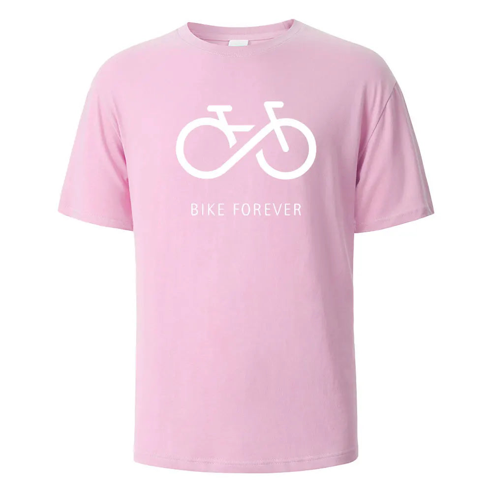 Bike Forever Men's Crewneck T-Shirt - 100% Cotton Casual Tee